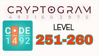 Cryptogram Letters and Numbers 251 252 253 254 255 256 257 258 259 260