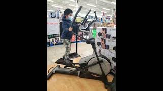 James Cheng Jacqueline Cheng try out Canadian tire exercise equipments