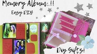DIY Memory Album | Diy Gifts | Handmade gifts | Scrapbook tutorial | Giftsforher | Handmade Album |