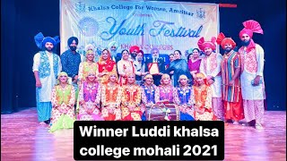 Winner Luddi khalsa college Mohali 2021