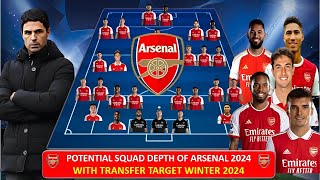 Arsenal Potential Squad Depth 2024 🔴 With Transfer Window January 2024   Arsenal Transfer news
