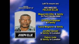 Joseph Ellie ~ Long Obituary