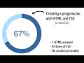 How to create a progress bar with HTML and CSS