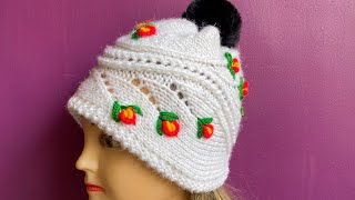 New design cap for girls/ladies || बहुत सुंदर डिज़ाइन का गर्म टोपा बनाए लड़कियों के लिए