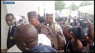 WATCH: Moment VP Shettima Arrives For Burial Of Yar'adua's Mother In Katsina