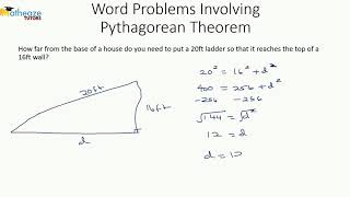 Word Problems Involving Pythagorean Theorem