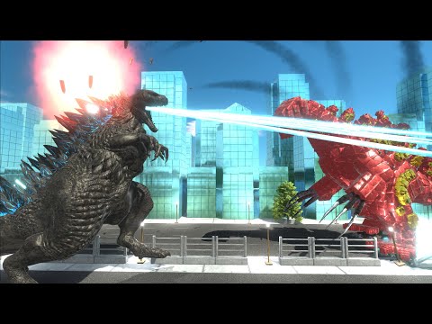 Custom GODZILLA Fights GODZILLA 2021 - Animal Revolt Battle Simulator ...