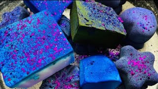 Dyed Purple \u0026 Blue Chalk Crush Asmr | @Baking_gym_chalk_asmr