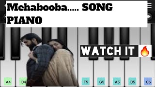 Mehabooba...song on piano tutorial | watch it now  | song from KGF 2