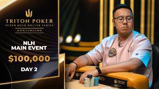 🔴 $100K NLH Main Event – Event #10 (Day 2) | Triton SHRS Montenegro 2026