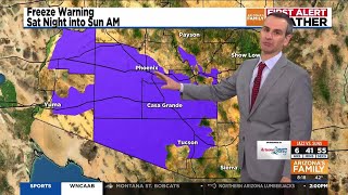 Colder temps, freeze warnings for metro Phoenix