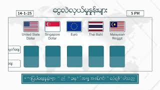 ဇန်နဝါရီလ ၁၄ ရက်နေ့ ၊ ညနေ ၅ နာရီထိ နောက်ဆုံးရ စျေးနှုန်းများ