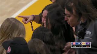 AUSTIN REEVES STARTS BLUSHING AFTER FALLING ON GIRL'S LAP! COURTSIDE