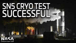 SpaceX Boca Chica - Starship SN5 Cryo Test - Sights and Sounds