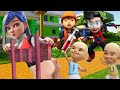 EJEN KIM TERJEPIT DI PAGAR DAN DI SUNTIK UPIN IPIN & EJEN ALI? BOBOIBOY KAGET!