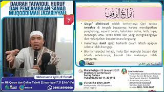 Jazariyyah 7 [REC] 21E Jenis-Jenis Waqaf (Ikhtibari, Intizhari, Idhthirari, dan Ikhtiyari)