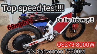 72v Stealth Bomber e-Bike Speed Test