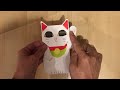 折り紙 招き猫の折り方 origami lucky cat maneki neko