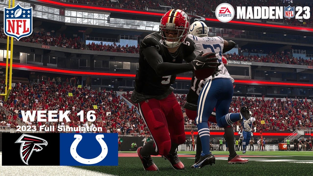 Madden 23 Falcons Vs Colts Full Simulation Week 16 2023 (Madden 24 ...