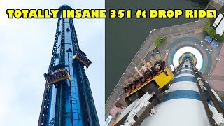 Riding Blue Fall! INSANE 351 Foot Drop Ride in Japan! Onride POV!