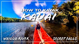 Kayaking Wailua River to EPIC SECRET Waterfall! BEST KAUAI Adventure!