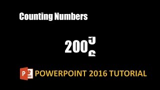 Scrolling Number Countdown Animation in Microsoft PowerPoint Tutorial