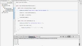 Multiplication Table Java Console Application