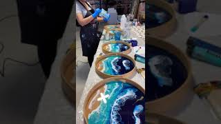 Coffee Table Trays - Table top decor - Fluid Resin Pour created by YFL Art and Home Decor