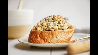 Mashed Chickpea Salad (One-Bowl and Vegan)