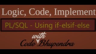 Multiple if else in PL/SQL with example program
