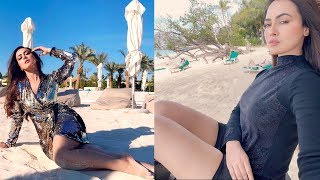 Sana Khan HOTTEST Video Enjoying Vacation Maldives Vacation | Sana Khan hot photoshoot