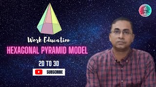 hexagonal pyramid using geometric method I 3d math model I diy I work education I saroj subudhi