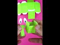 3d shapes rainbow friends green paper craft idea shorts rainbowfriends art