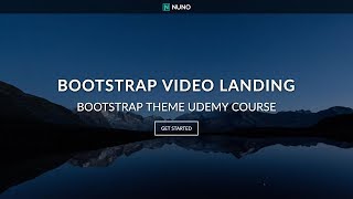 Full Screen Video Background Landing Page Website with HTML5, CSS3 & Bootstrap 4