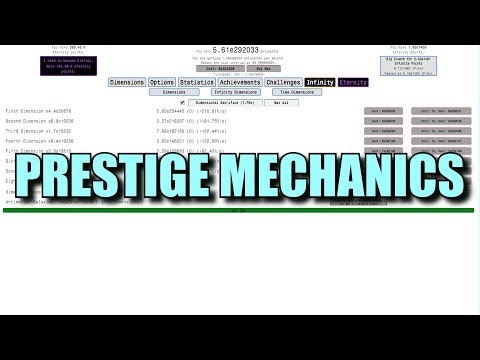 Prestige mechanics in incremental games