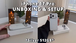 iPhone 17 Pro Unboxing + Setup | Testing the New Camera + First Impressions *silver*