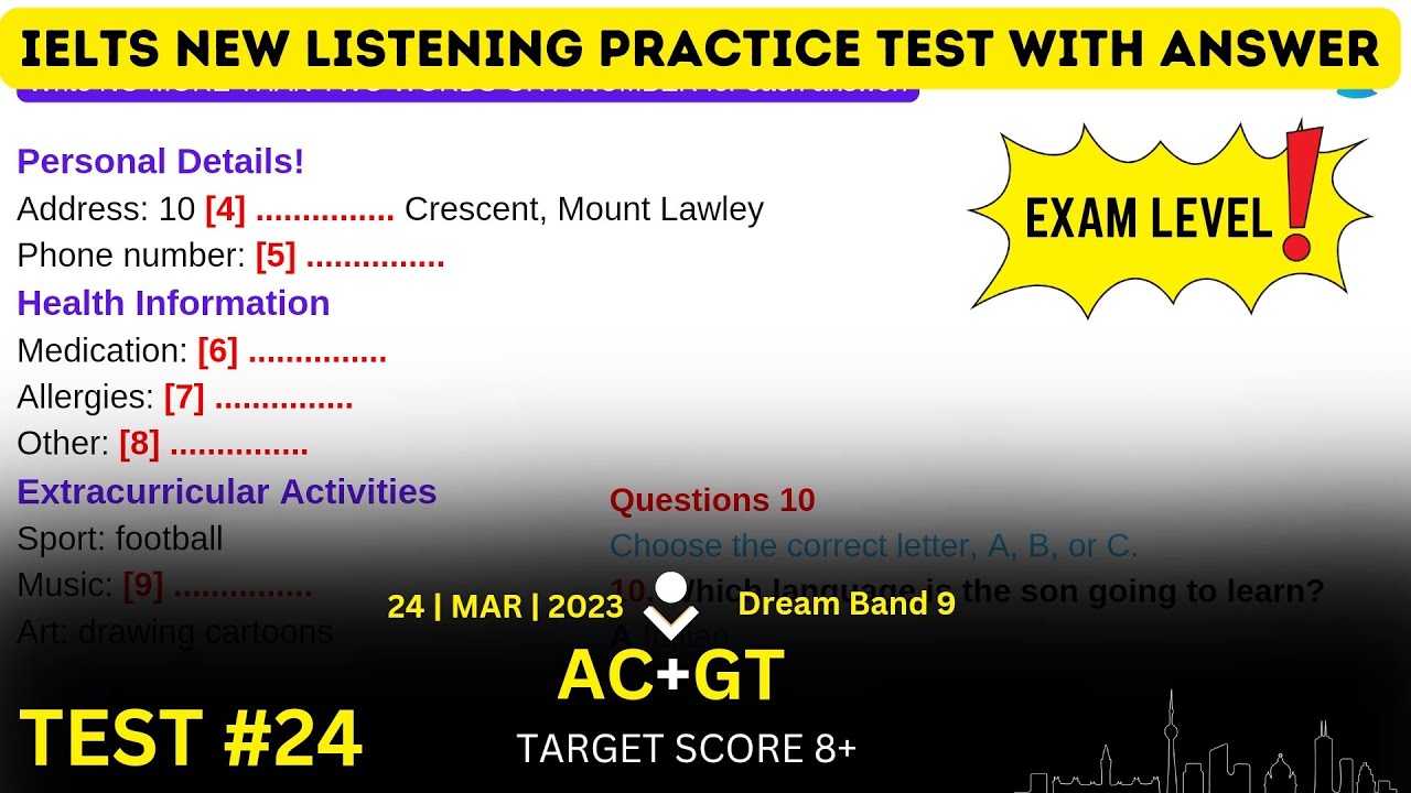 IELTS LISTENING PRACTICE TEST 2023 WITH ANSWERS [March Actual Exam Test ...