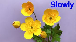 ABC TV | How To Make Buttercups Paper Flower With Shape Punch (Slowly) - Craft Tutorial