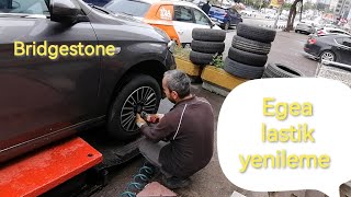 Dört mevsim lastik alacaklar dikkat. Fiat Egea 16 jant Bridgestone