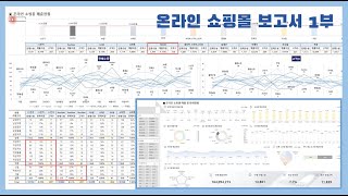 엑셀 이것만! 온라인 쇼핑몰 매출관련 보고서 및 대시보드(Dashboard) 만들기!_보고서 1부!새 창으로 메일 보기