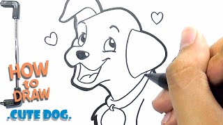 How to Draw Cute Dog | Easy Drawing