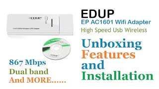 EDUP EP AC1601 2.4 and 5 Ghz Wireless Usb Dongle or Adapter