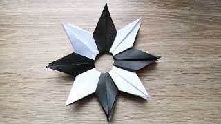 How to make a nice white and black STAR | ORIGAMI modular out of paper Tutorial DIY