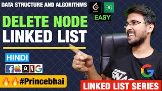Delete node without head pointer in a LinkedList | complete linked list playlist Hindi Hello world