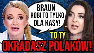 BRAUN ROBI TO TYLKO DLA KASY❗ ODKLEJONA LEWACZKA VS KONFEDERATKA O STARCIE W WYBORACH!