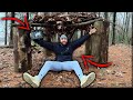 Building a DIY Wilderness Shelter - Surviving the Great Outdoors with LIMITED Resources!!