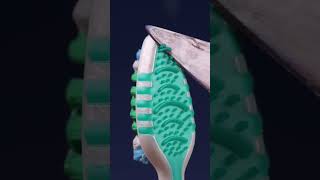 Back of the Toothbrush vs Hot Knife (close up / macro) #slowmotion #closeup #macro  #asmr