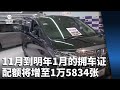 11月到明年1月的拥车证配额将增至1万5834张