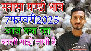 February 7, 2025 मनासा मण्डी आज का लहसुन भाव देखे पूरा विडीयो #garlicpriceinneemuchmandi Manasamandi