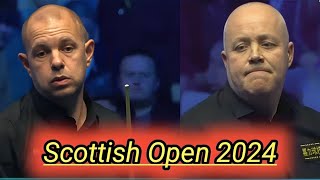 John Higgins Vs Barry Hawkins snooker 2024 Scottish open